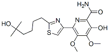 3-Hydroxy-6-[2-(5-hydroxy-5-methylhexyl)-4-thiazolyl]-4,5-dimethoxy-2-pyridinecarboxamide CAS#: 122535-59-5