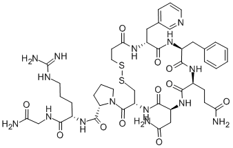 3-MERCAPTOPROPIONYL-BETA-3-PYRIDYL-D-ALA-PHE-GLN-ASN-CYS-PRO-ARG-GLY-NH2 CAS#: 136105-89-0