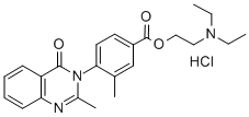 3-Methyl-4-(2-methyl-4-oxo-3(4H)-quinazolinyl)benzoic acid 2-(diethyla mino)ethyl ester HCl CAS#: 3281-77-4