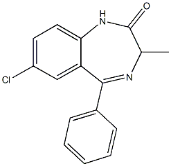 3-Methyl-5-phenyl-7-chloro-1H-1,4-benzodiazepine-2(3H)-one CAS#: 4699-82-5