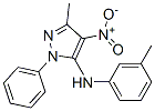 3-Methyl-N-(3-methylphenyl)-4-nitro-1-phenyl-1H-pyrazole-5-amine CAS#: 136389-77-0