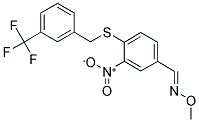 3-NITRO-4-([3-(TRIFLUOROMETHYL)BENZYL]SULFANYL)BENZENECARBALDEHYDE O-METHYLOXIME CAS#: 303996-11-4
