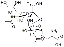 3-O-(2-acetamido-6-O-(N-acetylneuraminyl)-2-deoxygalactosyl)serine CAS#: 114661-01-7