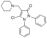 3-Pyrazolin-5-one, 3-chloro-1,2-diphenyl-4-(piperidinomethyl)- CAS#: 37585-42-5