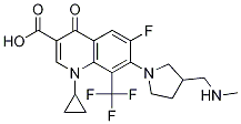 3-Quinolinecarboxylic acid, 1-cyclopropyl-6-fluoro-1,4-dihydro-7-[3-[(MethylaMino)Methyl]-1-pyrrolidinyl]-4-oxo-8-(trifluoroMethyl)- CAS#: 118829-06-4