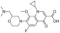 3-Quinolinecarboxylic acid, 1-cyclopropyl-7-[2-[(diMethylaMino)Methyl]-4-Morpholinyl]-6-fluoro-1,4-dihydro-8-Methoxy-4-oxo- CAS#: 133762-22-8