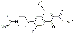 3-Quinolinecarboxylic acid, 1-cyclopropyl-7-[4-(dithiocarboxy)-1-piperazinyl]-6-fluoro-1,4-dihydro-4-oxo-, disodiuM salt (9CI) CAS#: 131887-16-6