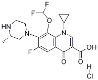 3-Quinolinecarboxylic acid, 1-cyclopropyl-8-(difluoroMethoxy)-6-fluoro-1,4-dihydro-7-(3-Methyl-1-piperazinyl)-4-oxo-, Monohydrochloride, (S)- CAS#: 128427-55-4