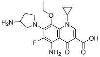 3-Quinolinecarboxylic  acid,  5-amino-7-(3-amino-1-pyrrolidinyl)-1-cyclopropyl-8-ethoxy-6-fluoro-1,4-dihydro-4-oxo- CAS#: 172602-90-3