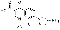 3-Quinolinecarboxylic acid, 7-(3-aMino-1-pyrrolidinyl)-8-chloro-1-cyclopropyl-6-fluoro-1,4-dihydro-4-oxo- CAS#: 117404-52-1