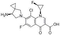3-Quinolinecarboxylic acid, 7-[(7S)-7-aMino-5-azaspiro[2.4]hept-5-yl]-8-chloro-6-fluoro-1-[(1R,2S)-2-fluorocyclopropyl]-1,4-dihydro-4-oxo- CAS#: 155421-11-7