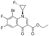 3-Quinolinecarboxylic acid, 8-broMo-6,7-difluoro-1-(2-fluorocyclopropyl)-1,4-dihydro-4-oxo-, ethyl ester, trans- (9CI) CAS#: 166973-67-7