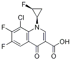 3-Quinolinecarboxylic acid, 8-chloro-6,7-difluoro-1-[(1R,2S)-2-fluorocyclopropyl]-1,4-dihydro-4-oxo- CAS#: 127199-27-3
