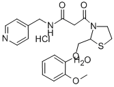 3-Thiazolidinepropanamide, 2-((2-methoxyphenoxy)methyl)-beta-oxo-N-(4- pyridinylmethyl)-, hydrochloride, hydrate (1:1:1) CAS#: 161364-77-8