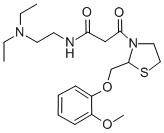 3-Thiazolidinepropanamide, N-(2-(diethylamino)ethyl)-2-((2-methoxyphen oxy)methyl)-beta-oxo- CAS#: 161364-72-3