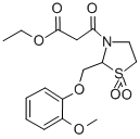 3-Thiazolidinepropanoic acid, 2-((2-methoxyphenoxy)methyl)-beta-oxo-, ethyl ester, 1,1-dioxide CAS#: 161364-67-6