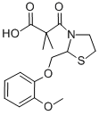 3-Thiazolidinepropanoic acid, alpha,alpha-dimethyl-2-((2-methoxyphenox y)methyl)-beta-oxo- CAS#: 161364-70-1
