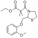 3-Thiazolidinepropanoic acid, alpha,alpha-dimethyl-2-((2-methoxyphenox y)methyl)-beta-oxo-, ethyl ester CAS#: 161364-68-7