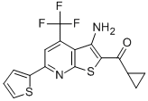[3-amino-6-(2-thienyl)-4-(trifluoromethyl)thieno[2,3-b]pyridin-2-yl](cyclopropyl)methanone CAS#: 329716-35-0