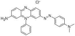 3-amino-7-[[4-(dimethylamino)phenyl]azo]-5-phenylphenazinium chloride CAS#: 4618-88-6
