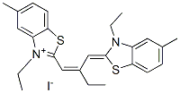 3-ethyl-2-[2-[(3-ethyl-5-methyl-3H-benzothiazol-2-ylidene)methyl]but-1-enyl]-5-methylbenzothiazolium iodide CAS#: 3148-90-1
