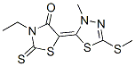 3-ethyl-5-[3-methyl-5-(methylthio)-1,3,4-thiadiazol-2(3H)-ylidene]rhodanine CAS#: 3891-77-8