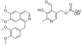 3-hydroxy-2-methyl-5-[(phosphonooxy)methyl]pyridine-4-carbaldehyde, compound with 1-[(3,4-dimethoxyphenyl)methyl]-6,7-dimethoxyisoquinoline (1:1) CAS#: 34317-37-8