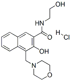 3-hydroxy-N-(2-hydroxyethyl)-4-(morpholinomethyl)naphthalene-2-carboxamide hydrochloride CAS#: 3692-61-3