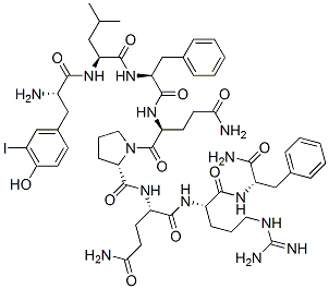3-iodotyrosyl-leucyl-phenylalanyl-glutaminyl-prolyl-glutaminyl-arginyl-phenylalaninamide CAS#: 125009-85-0