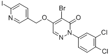 3(2H)-Pyridazinone, 4-bromo-2-(3,4-dichlorophenyl)-5-((6-iodo-3-pyridi nyl)methoxy)- CAS#: 122322-26-3