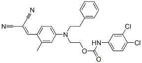 (3,4-Dichlorophenyl)carbamic acid 2-[[4-(2,2-dicyanoethenyl)-3-methylphenyl](2-phenylethyl)amino]ethyl ester CAS#: 37873-04-4