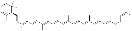 3,7,12,16,20,24-hexamethyl-1-[(1R)-2,6,6-trimethyl-1-cyclohex-2-enyl]pentacosa-1,3,5,7,9,11,13,15,17,19,23-undecaene CAS#: 472-92-4