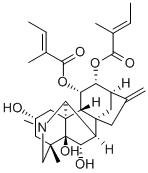 (14S,20R)-4,21-Dimethyl-16-methylene-14,20-cycloveatchane-2α,5,6α,11α,12α-pentol 11,12-bis[(E)-2-methyl-2-butenoate] CAS#: 38826-62-9