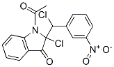 3H-Indol-3-one,  1-acetyl-2-chloro-2-[chloro(3-nitrophenyl)methyl]-1,2-dihydro- CAS#: 144294-81-5