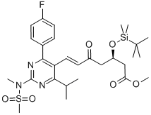 (3R,6E)-3-[[(1,1-Dimethylethyl)dimethylsilyl]oxy]-7-[4-(4-fluorophenyl)-6-(1-methylethyl)-2-[methyl(methylsulfonyl)amino]-5-pyrimidinyl]-5-oxo-6-heptenoic acid methyl ester CAS#: 147118-38-5