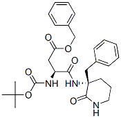 (3S)-3-[(tert-Butyloxycarbonyl)amino]-4-oxo-4-[[(S)-3-benzyl-2-oxopiperidin-3-yl]amino]butyric acid benzyl ester CAS#: 133230-52-1