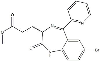 (3S)-(7-BroMo-2-oxo-5-pyridin-2-yl-2,3-dihydro-1H-benzo[e][1,4]diazepin-3-yl)-propionic acid Methyl ester CAS#: 308242-23-1
