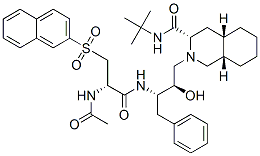 (3S,4aS,8aS)-2-[(2R,3S)-3-[[(2S)-2-acetamido-3-naphthalen-2-ylsulfonyl -propanoyl]amino]-2-hydroxy-4-phenyl-butyl]-N-tert-butyl-3,4,4a,5,6,7, 8,8a-octahydro-1H-isoquinoline-3-carboxamide CAS#: 159878-24-7