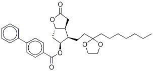 (3aR,4R,5R,6aS)-4-[3-(Ethyleneketal)decanyl]hexahydro-5-hydroxy-2H-cyclopenta[b]furan-2-one 5-(4-Phenylbenzoate) CAS#: 120396-31-8