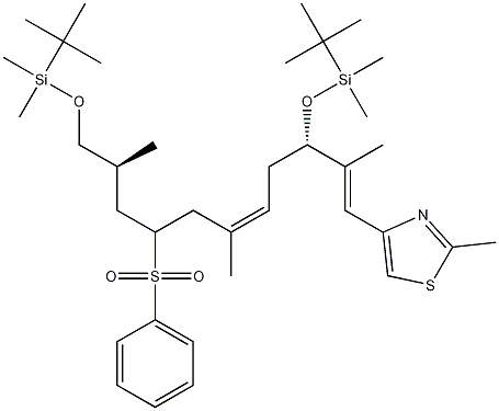 4-[(1E,3S,5Z,8R/S,10S)-3,11-Bis-{[tert-butyl(dimethyl)silyl]oxy}-2,6,10-trimethyl-8-(phenylsulfonyl)undeca-1,5-dienyl]-2-methyl-1,3-thiazole CAS#: 308357-81-5