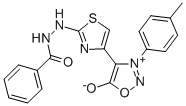 4-(2-(2-Benzoylhydrazino)-4-thiazolyl)-5-hydroxy-3-p-tolyl-1,2,3-oxadi azolium inner salt CAS#: 155811-73-7