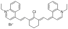 4-(2-(2-CHLORO-3-[2-(1-ETHYL-1,4-DIHYDRO-4-QUINOLINYLIDEN)ETHYLIDENE]-1-CYCLOHEXENYL)-1-ETHENYL)-1-ETHYLQUINOLINIUM BROMIDE CAS#: 151648-23-6