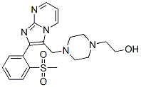 4-[2-[2-(Methylsulfonyl)phenyl]imidazo[1,2-a]pyrimidin-3-ylmethyl]-1-piperazineethanol CAS#: 3458-58-0