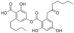 4-[2-(2-Oxoheptyl)-4,6-dihydroxybenzoyloxy]-6-pentylsalicylic acid CAS#: 491-47-4