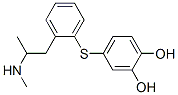 4-[2-(2-methylaminopropyl)phenyl]sulfanylbenzene-1,2-diol CAS#: 128959-11-5