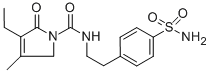 4-[2-[(3-Ethyl-4-methyl-2-oxo-3-pyrrolin-1-yl)carboxamido]ethyl]benzenesulfonamide CAS#: 119018-29-0