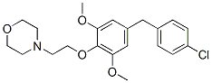 4-[2-[4-[(4-chlorophenyl)methyl]-2,6-dimethoxy-phenoxy]ethyl]morpholin e CAS#: 32650-72-9