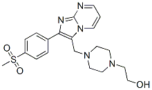 4-[[2-[4-(Methylsulfonyl)phenyl]imidazo[1,2-a]pyrimidin-3-yl]methyl]-1-piperazineethanol CAS#: 3458-63-7