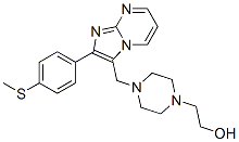 4-[[2-[4-(Methylthio)phenyl]imidazo[1,2-a]pyrimidin-3-yl]methyl]-1-piperazineethanol CAS#: 3458-60-4