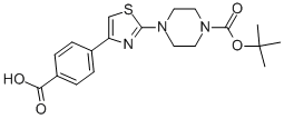 4-[2-(4-tert-Butoxycarbonylpiperazin-1-yl)thiazol-4-yl]benzoic acid CAS#: 294622-59-6